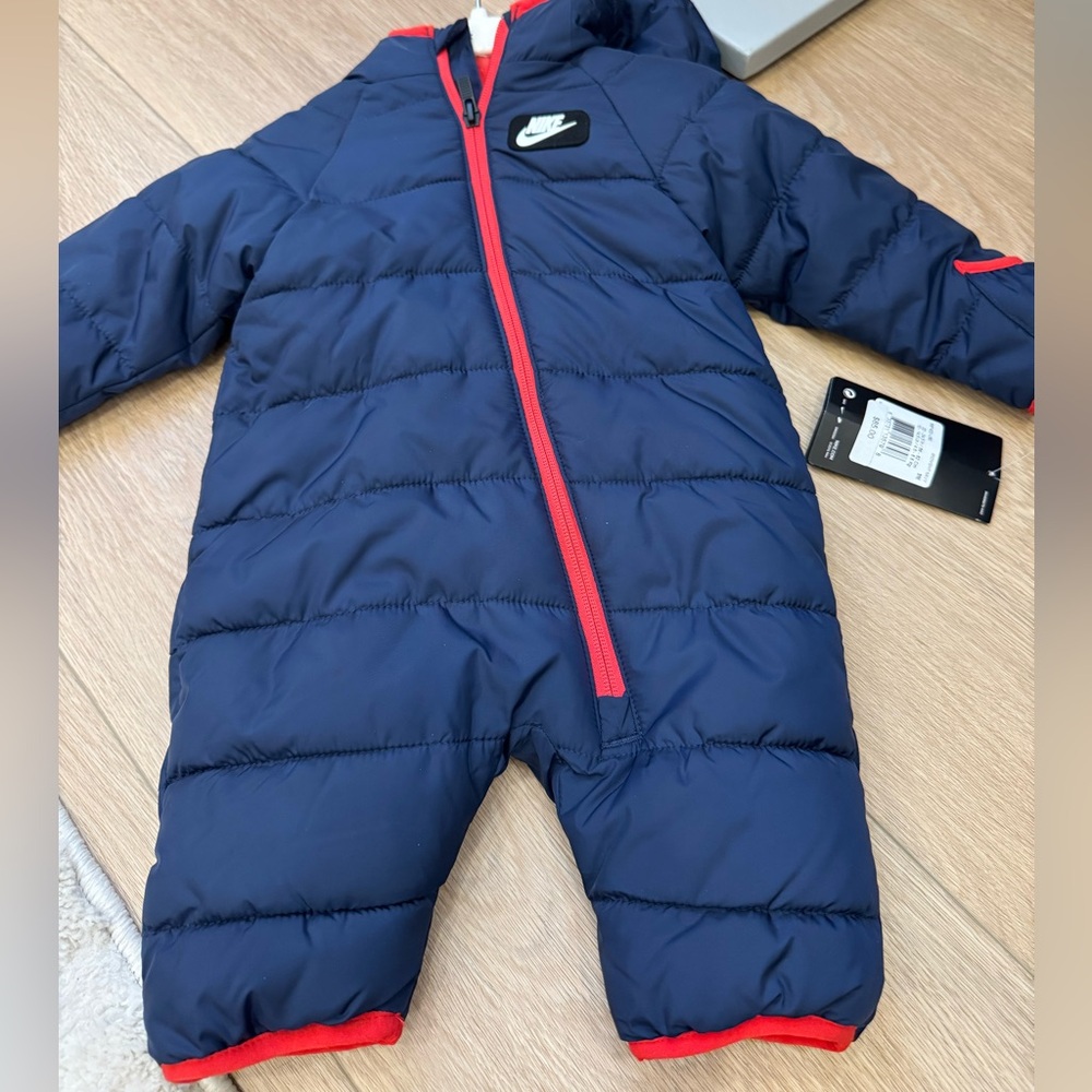 Nike Kids Navy and Red Puffer Snowsuit